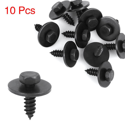 Black Hex Head Metal Screws with Washers 10 x for BMW E46 E60 E90 (2000-2013)