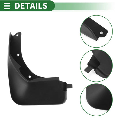 Mud Flaps Splash Guards for Ford Fiesta Saloon 2015-2016 with Mount Accessories