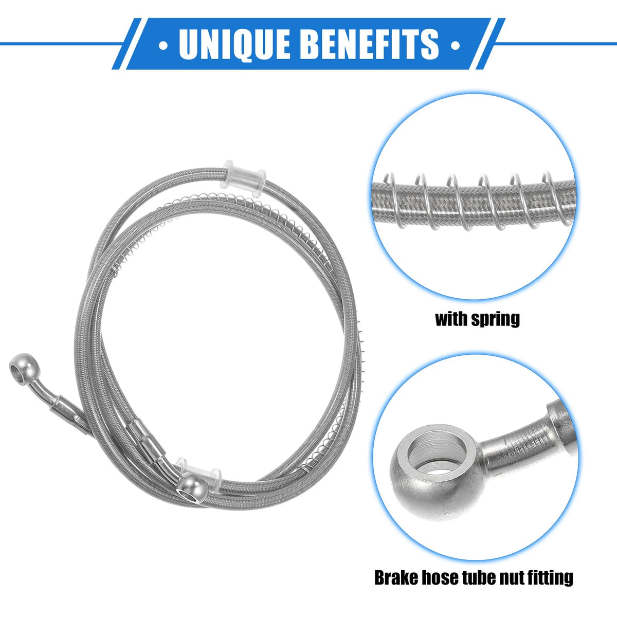 Hydraulic Brake Hose Line 175cm 68.9" 10mm 0.39" for Motorcycle