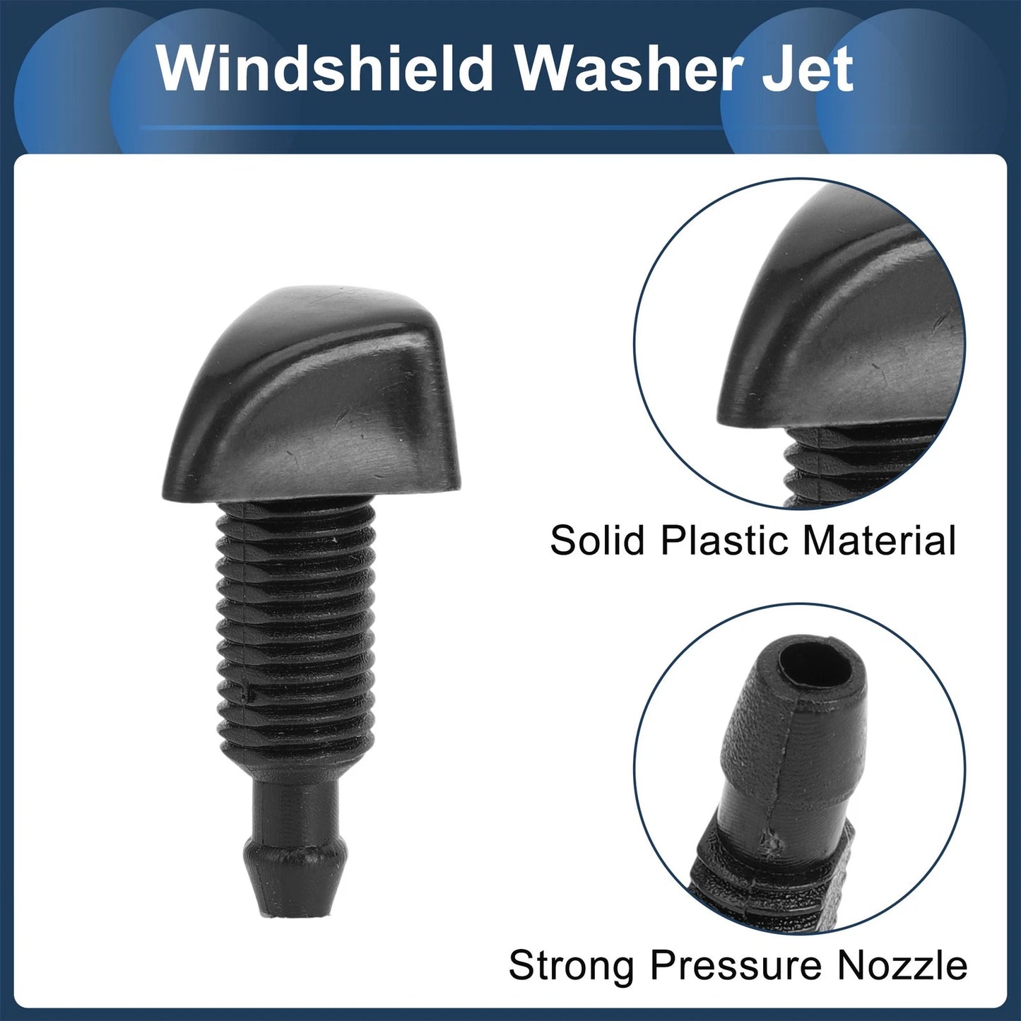 Windshield Washer Nozzle with Hose Connector for Ford