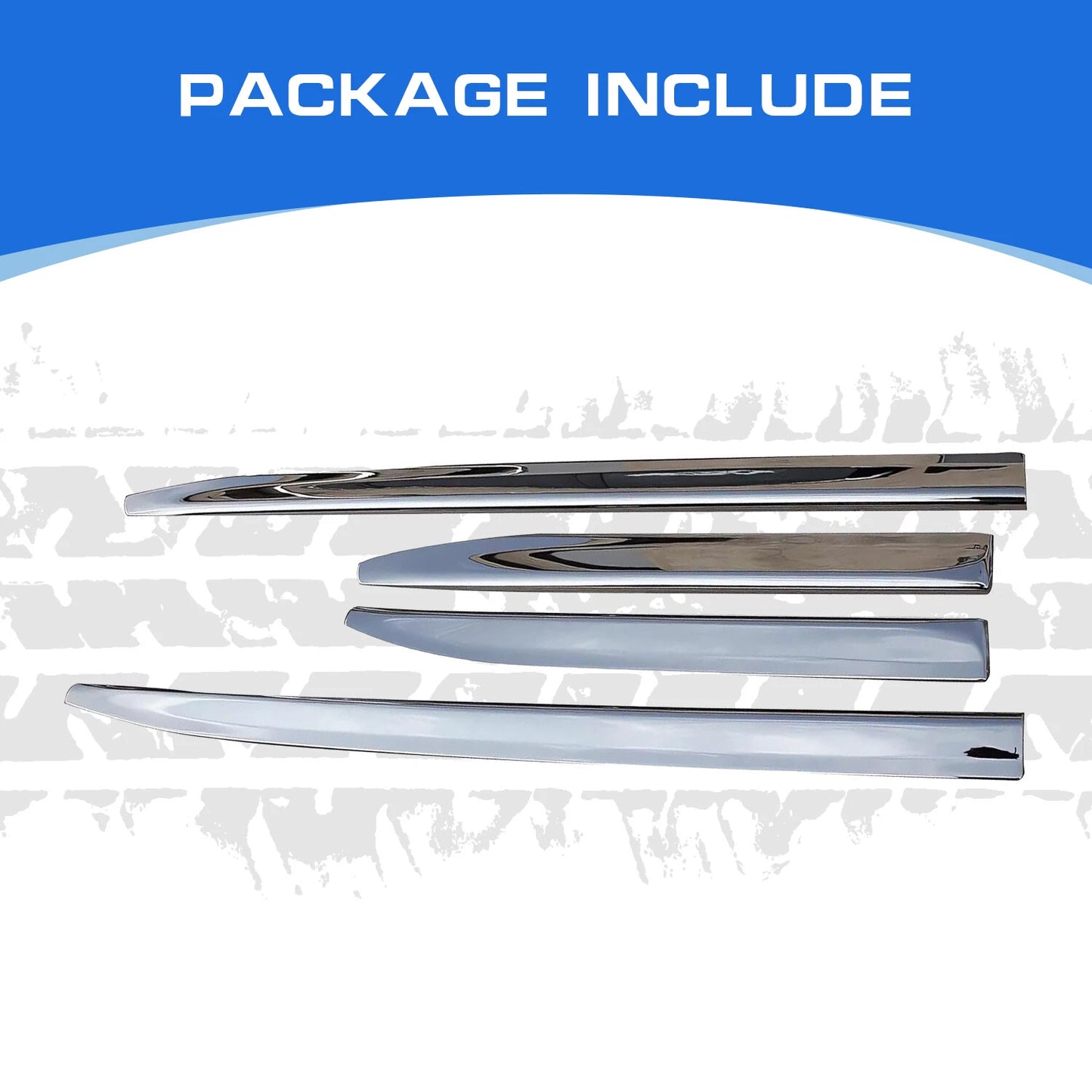 4X Chrome Door Sill Moulding Strip for Infiniti QX80 (2011–2024)
