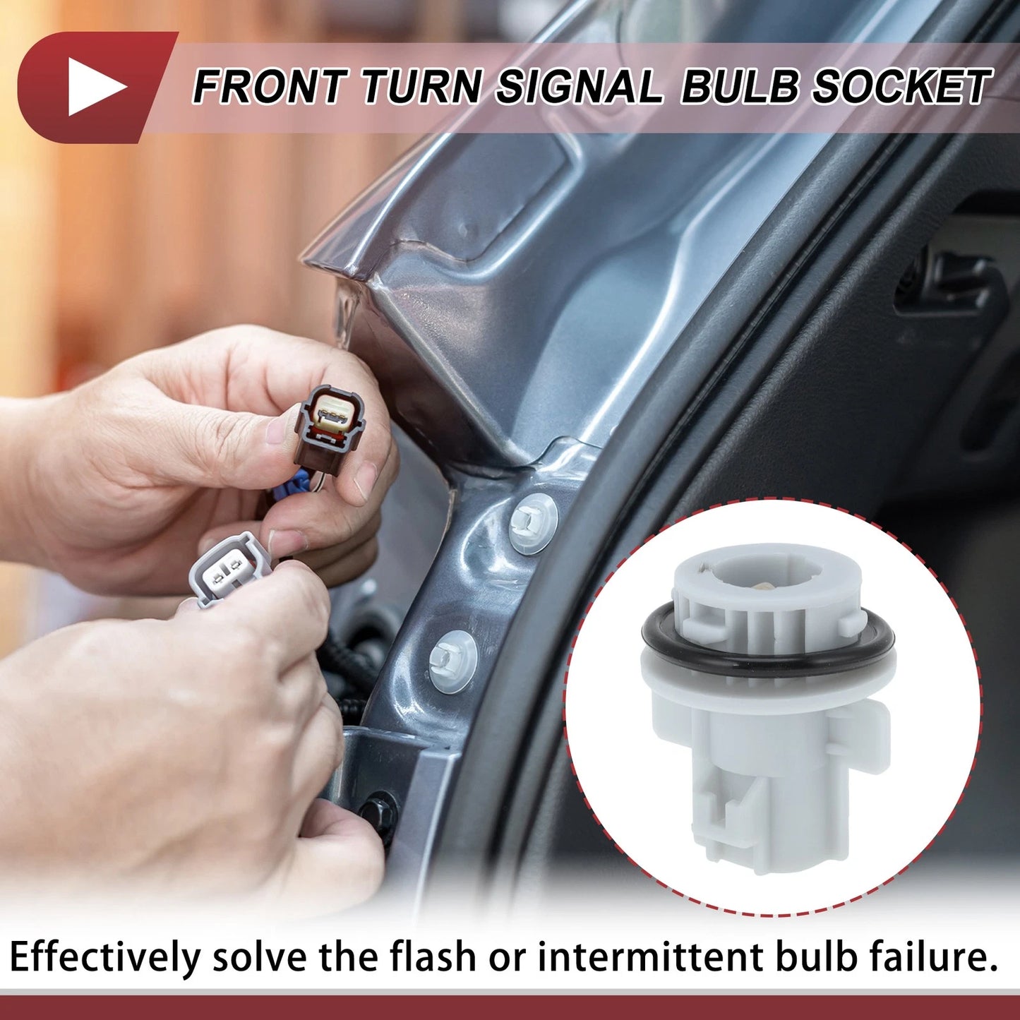 Front Turn Signal Light Socket for Toyota Celica (2000-2005) 2 x Pins