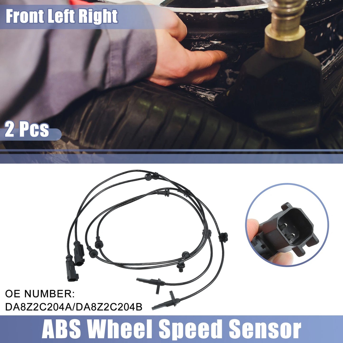 2 x Front Left Right ABS Sensors for Ford Explorer (2011-2019)
