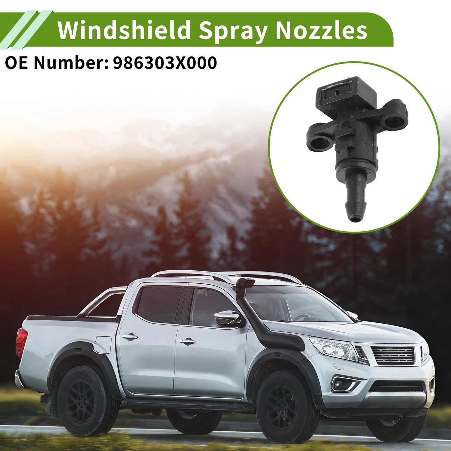 Windshield Washer Nozzle & Hose Connector for Kia