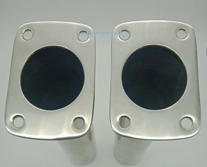 90° Fishing Rod Holder x 2 Stainless Steel Flush Mount Polished