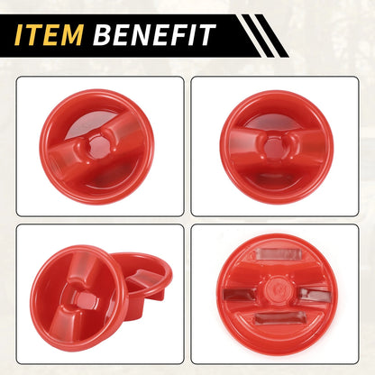 Roof Top Mounting Knob Screw Cover for Jeep Wrangler JK (2007-2017) Red