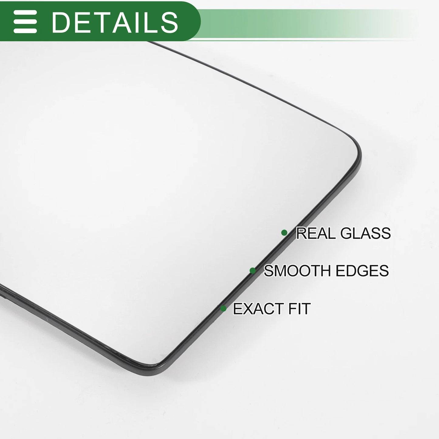 Left Side Upper White Convex Mirror Glass for Ford Tourneo