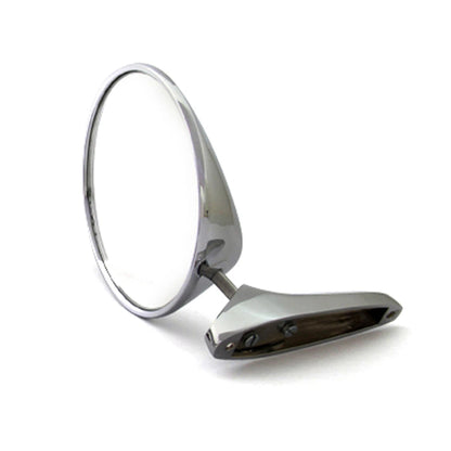 4 1/4" Round Stainless Fender Door Mirror x2 for Classic Cars LH/RH