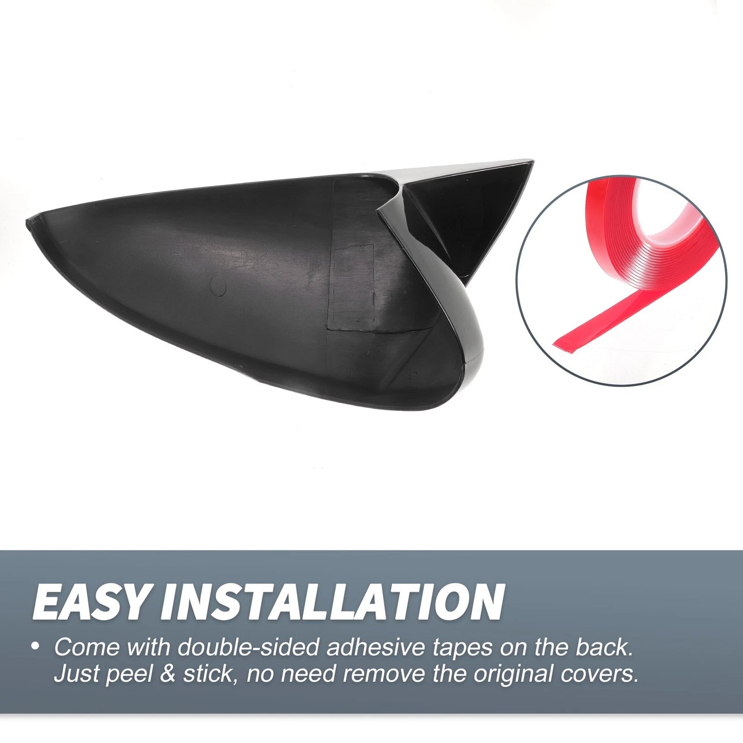 Rearview Mirror Cover Overlay Gloss Black for Ford Mondeo Fusion (2013-2020)