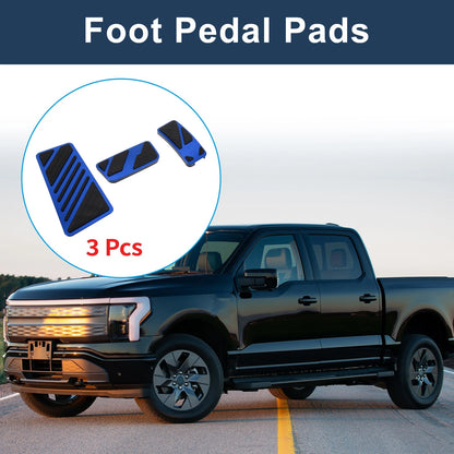 3 x Automatic Foot Accelerator Pedal Covers for Ford Ranger (2024) Blue