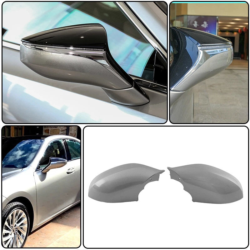 Left & Right Rearview Half Mirror Cap Covers for Lexus ES LS RC (2018-2023)