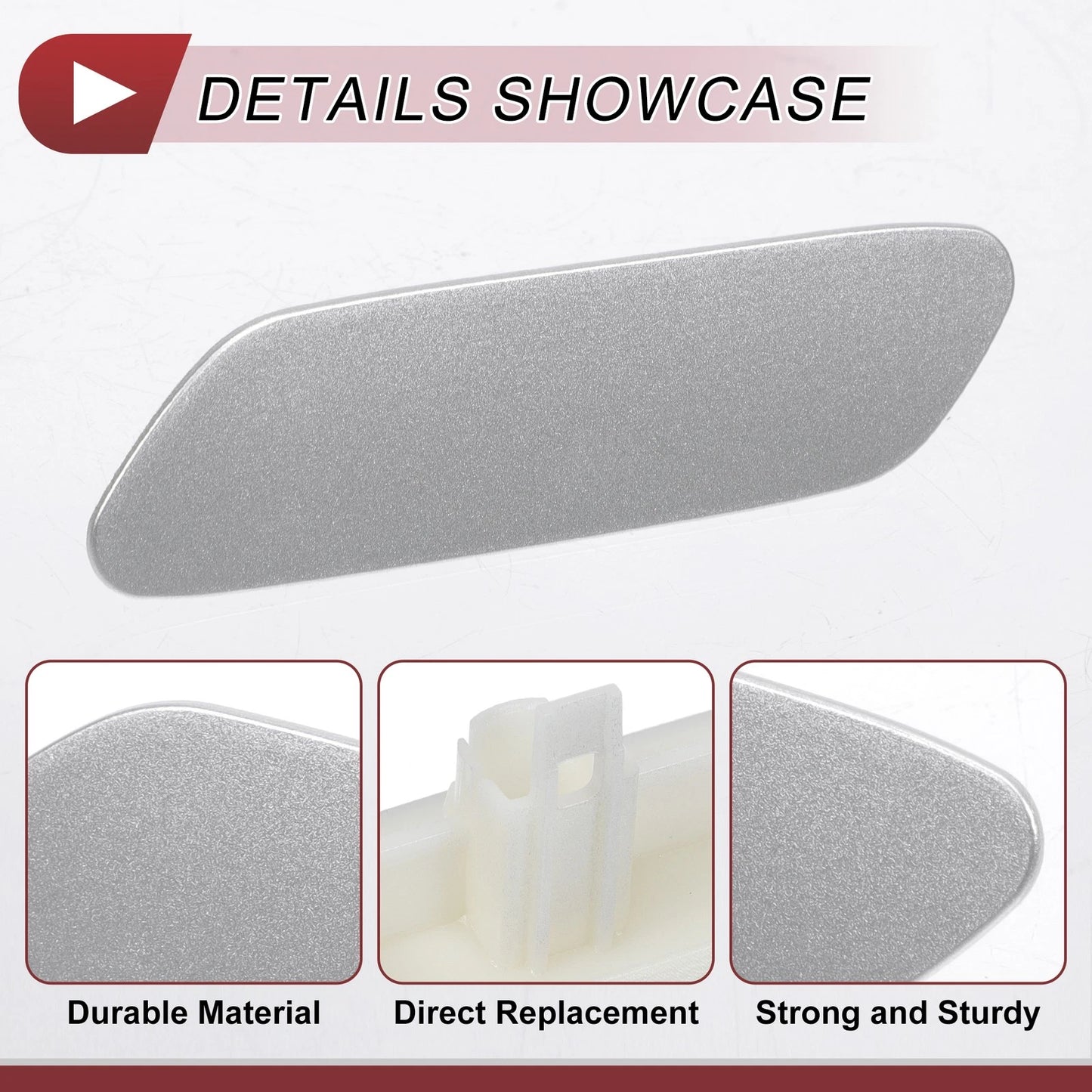 Front Left Washer Nozzle Cover for Lexus RX350 (2016-2019) - Silver Tone
