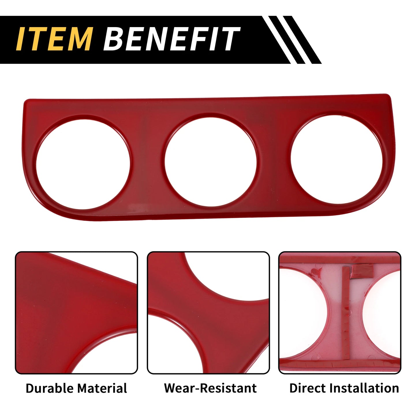 AC Switch Button Control Cover Trim for Jeep Wrangler JK (2011-2017) Red