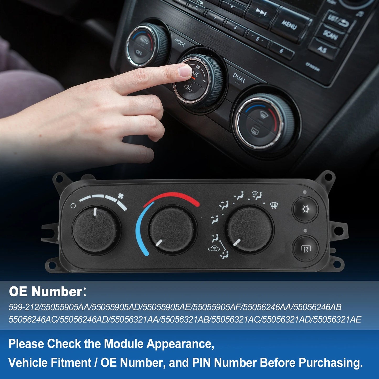 A/C Heater Climate Control Module for Dodge Ram 1500 2500 3500 (2002-2005)