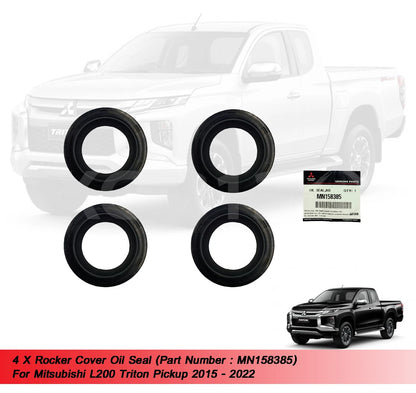 4 x Rocker Cover Oil Seals for Mitsubishi L200 Triton (2015-2022)