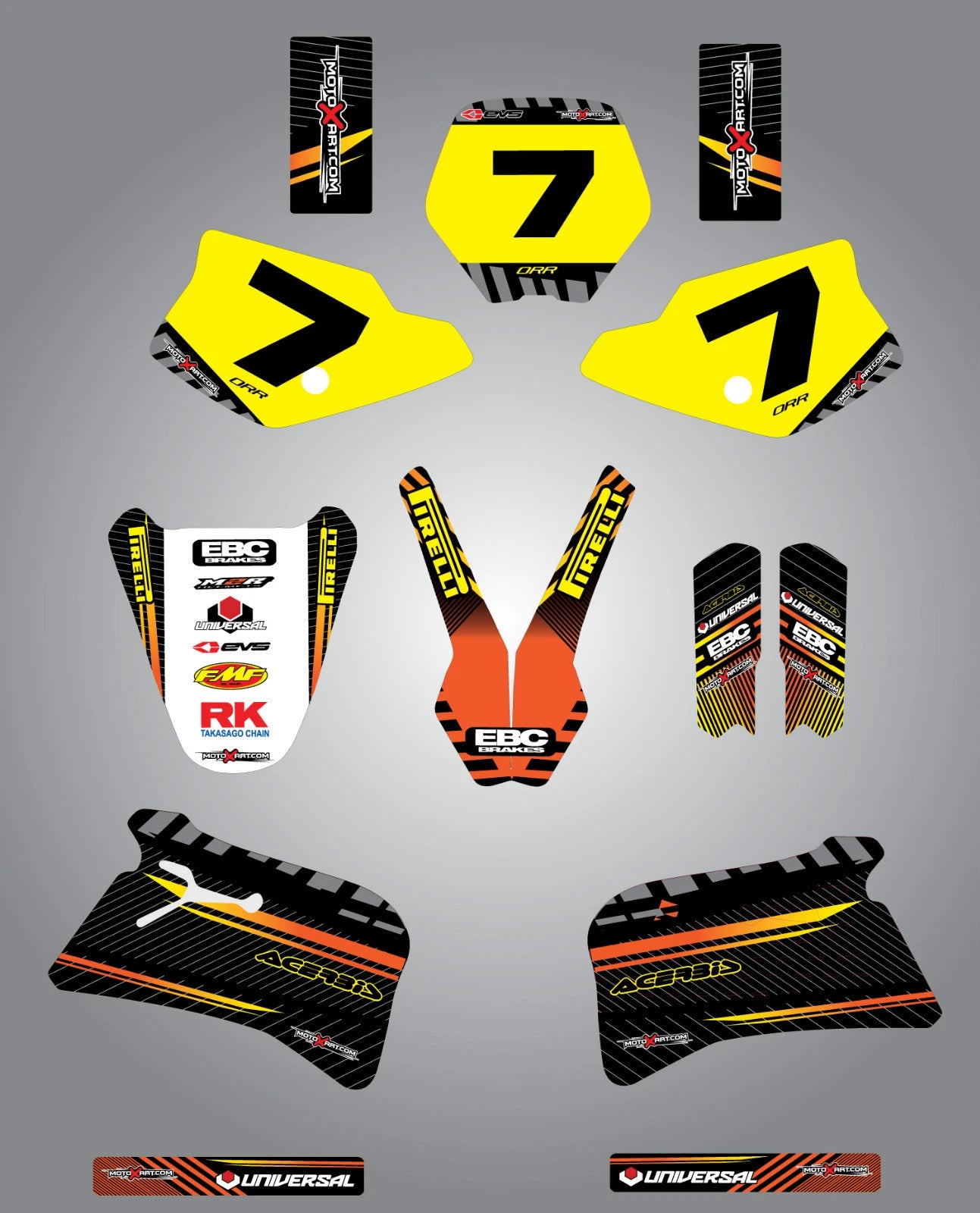 KTM 50 Custom Graphics Full Sticker Kit (1998-2001)