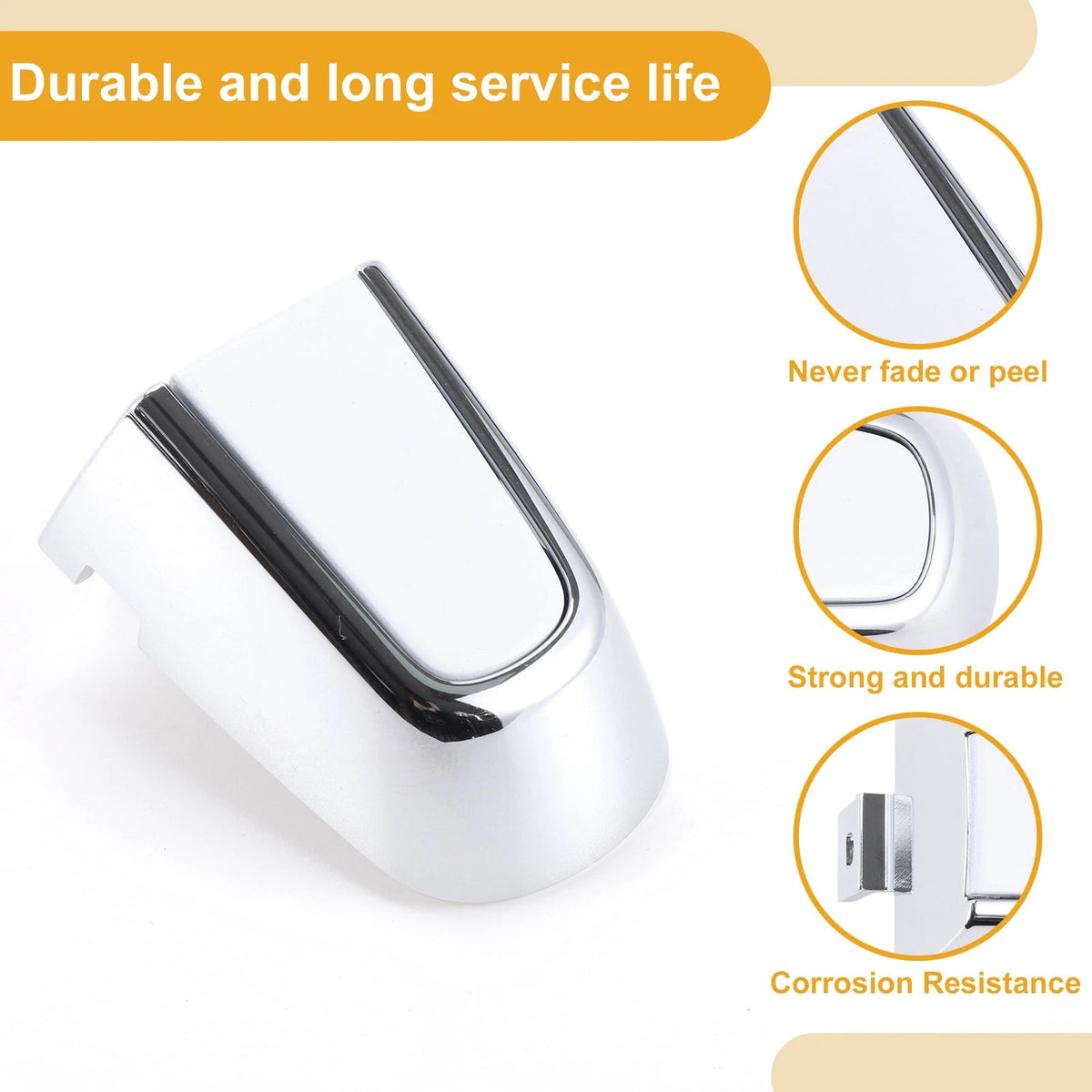 Exterior Door Handle Cover Trim for Chevrolet Malibu (2016 - 2018) White ABS