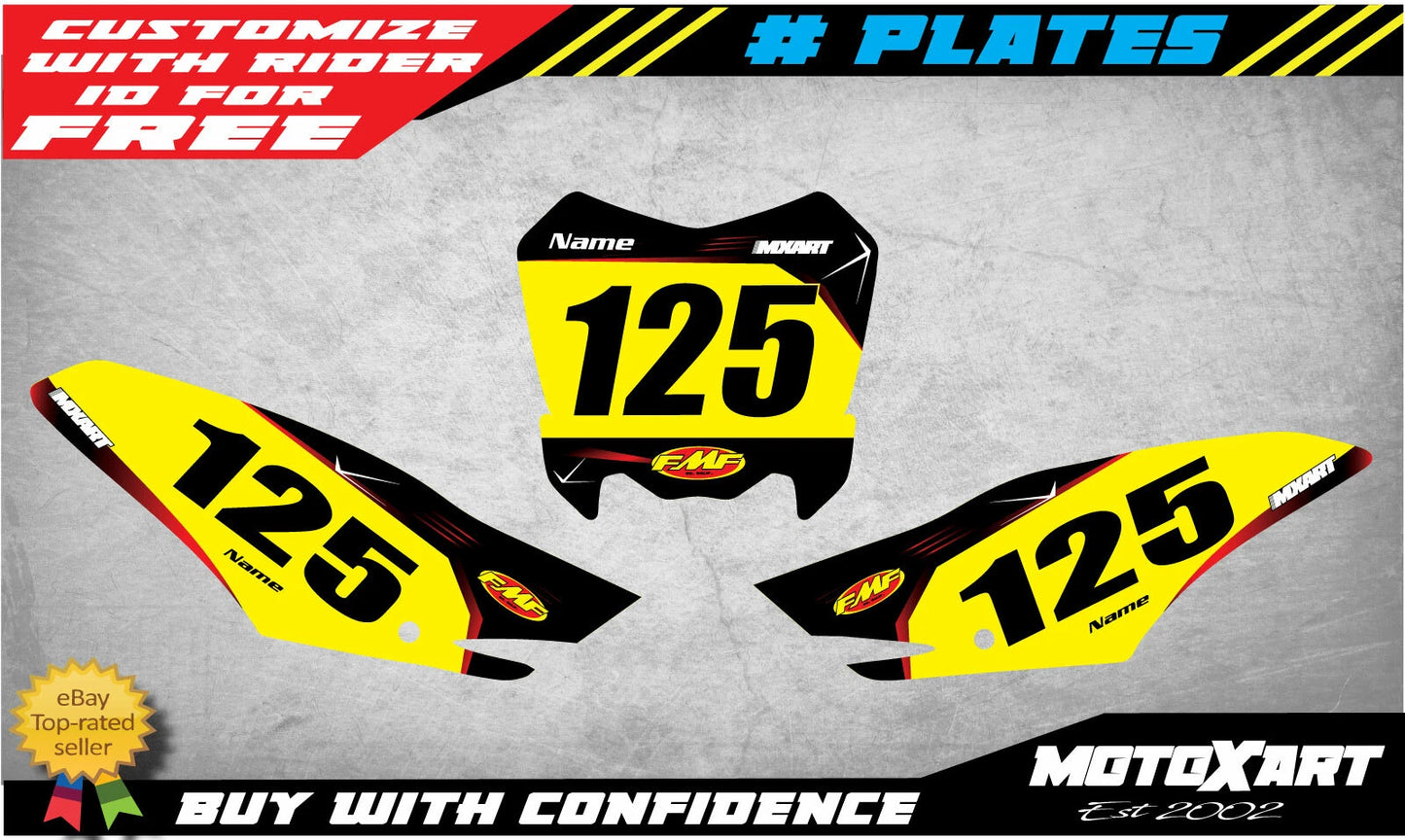 Custom Number Plate Decals for Honda CRF 125 (2013-2018) - Digger Style