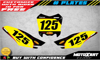 Custom Number Plate Decals for Honda CRF 125 (2013-2018) - Digger Style