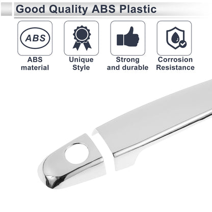 Door Handle Cover Trim for Toyota Highlander (2014-2019) Silver Tone