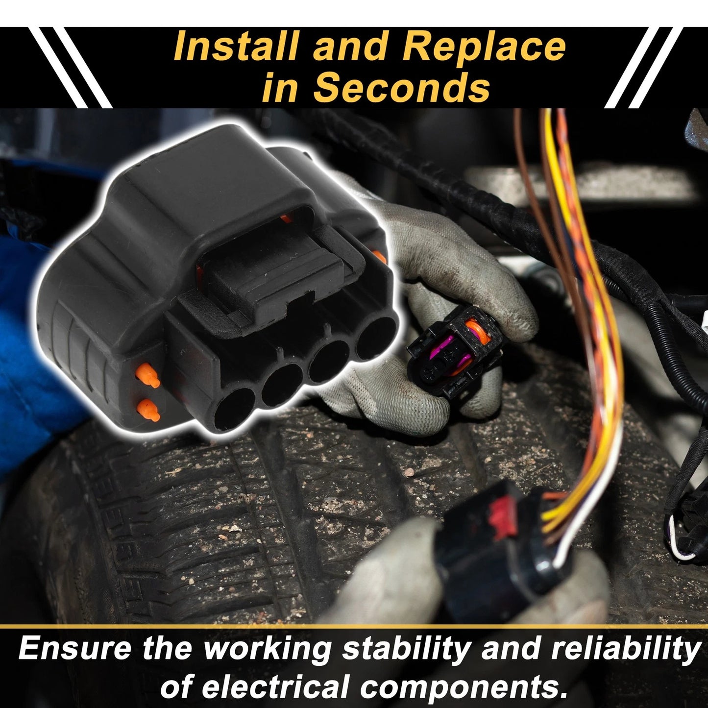 4 Pins Distributor Sensor Connector Plug for Toyota