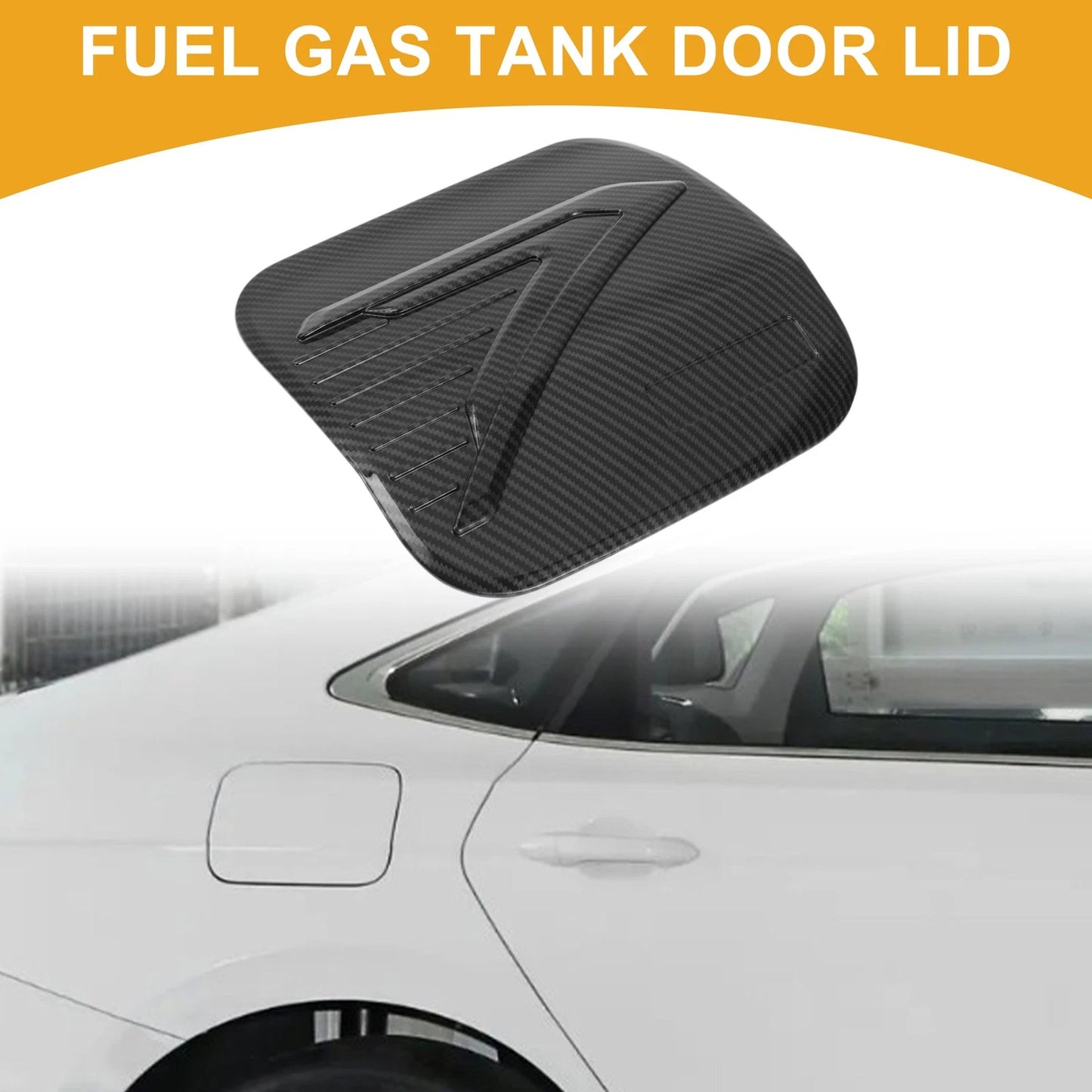 Fuel Tank Door Cap Carbon Fiber Black for Toyota Corolla Cross (2022–2024)