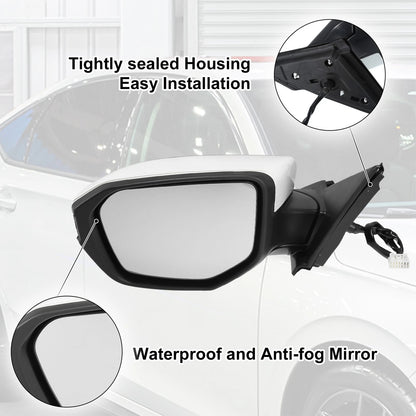 5 Pin Left Side Exterior Door Mirror Assembly for Honda Civic (2016-2020)