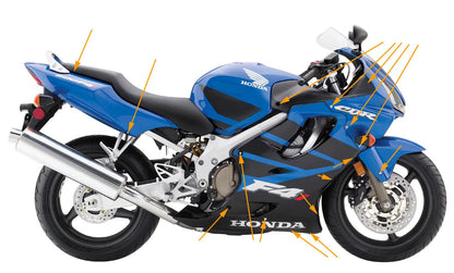 Carenado / y parabrisas tornillos for Honda CBR600F4i (2001–2007)