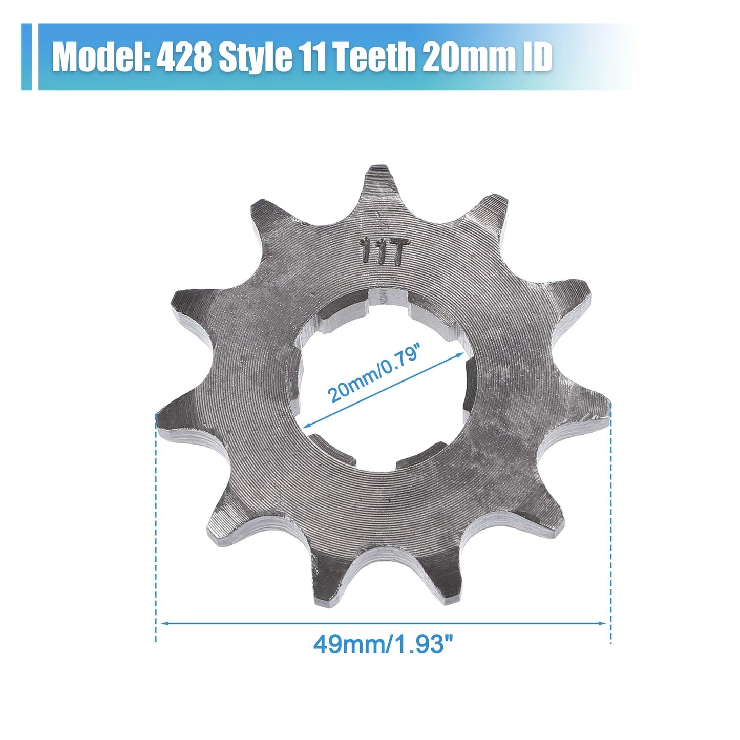 Front Engine Sprocket / 428 11T 20mm ID for Dirt Pit Bike ATV