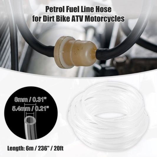 Vent Line Hose for Motorcycle Dirt Bike Fuel Tube 0.31'' x 20ft Clear