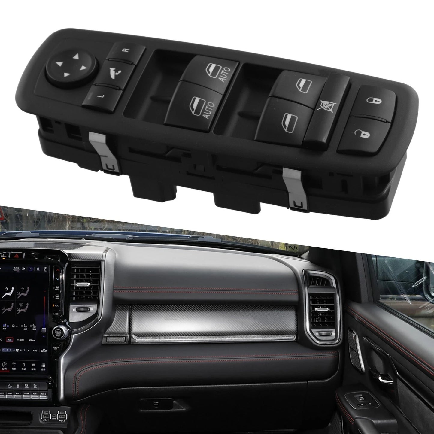 Glass Switch Black for Ram 1500 2500