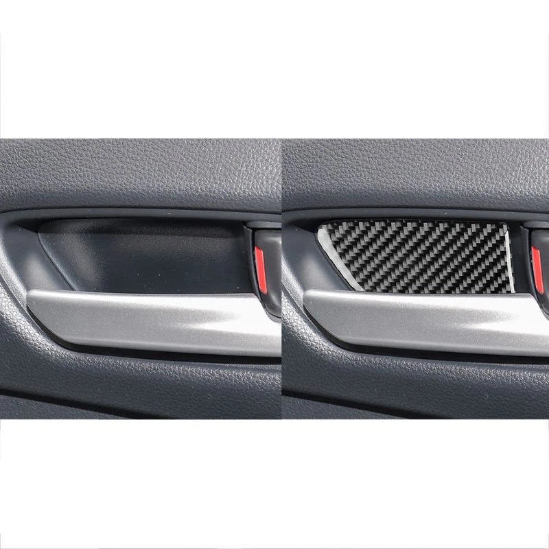 Soft Carbon Fiber Interior Door Handle Panel Set for Toyota Corolla 2019-2024