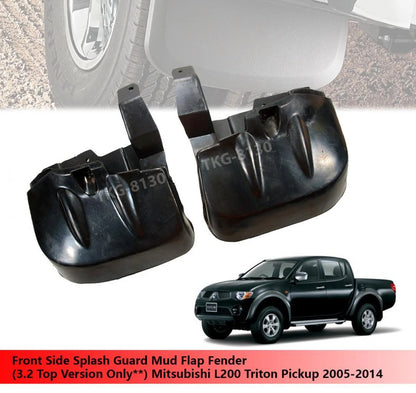 3 x Front Splash Guard Mud Flaps for Mitsubishi L200 Triton (2005-2014)