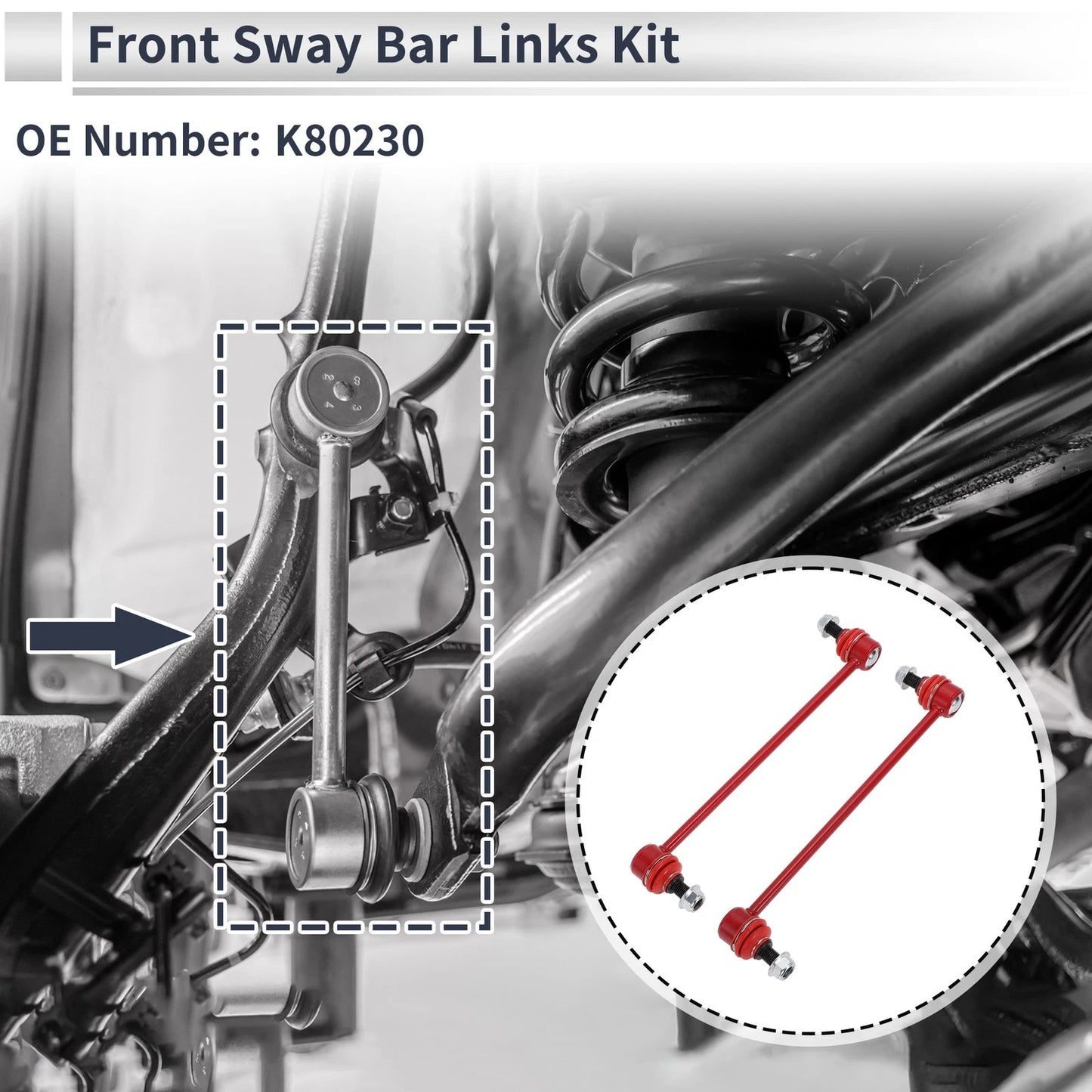 Front Stabilizer Bar Links for Pontiac Vibe (2003-2010) - 2 Pcs