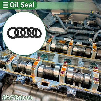 Oil Seal 52x75x8mm Rotary Shaft Seal NBR High Pressure Black