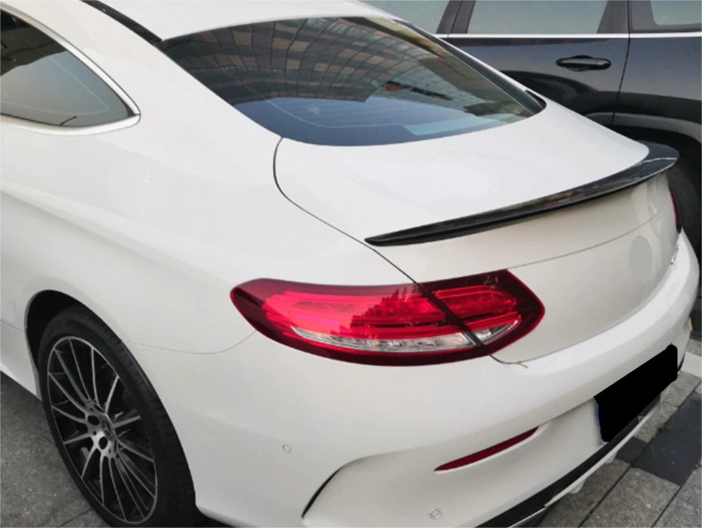 Rear Spoiler Wing ABS Black for Mercedes-Benz C-Class W205 Coupe 2DR (2015-2021)
