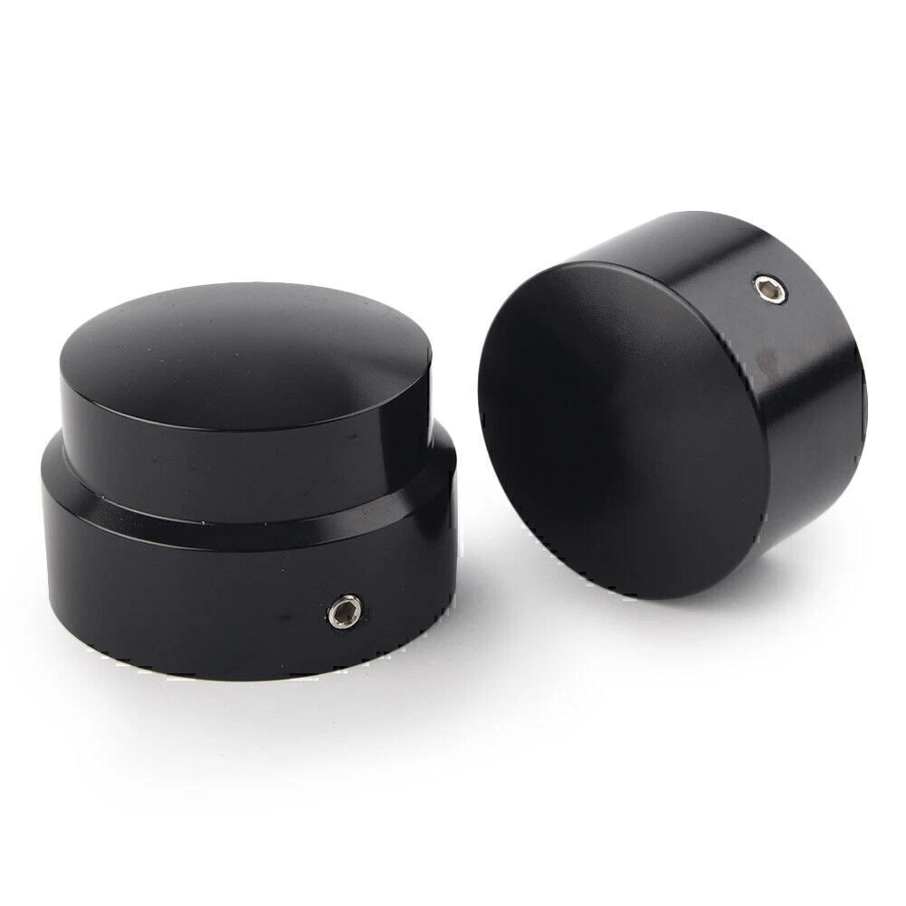 Black Rear Axle Nut Cover Caps for Harley XG 2015-Later, XL & Dyna 2008-Later
