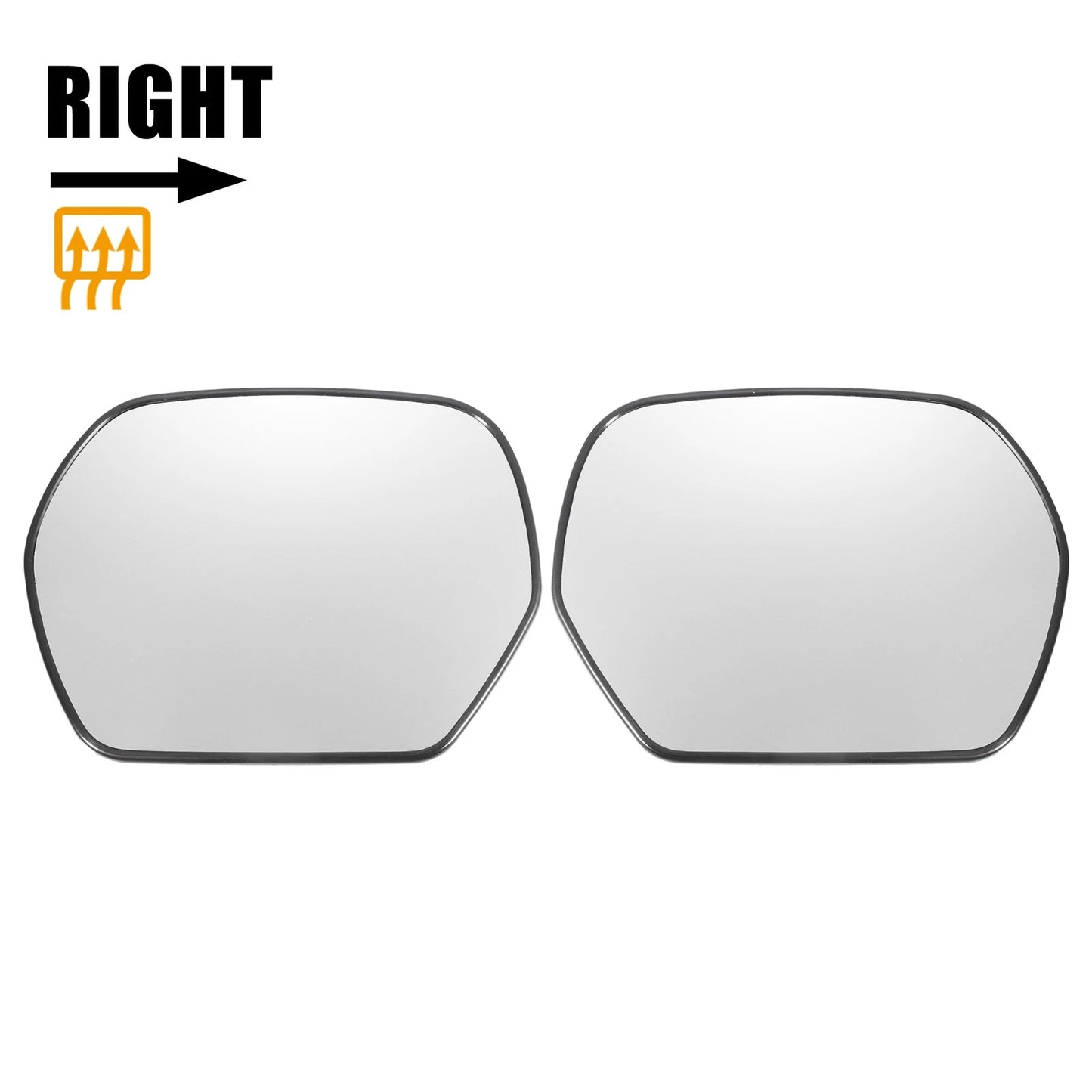 Left Right White Mirror Glass Pair w/ Back Heated for Honda Odyssey (2010-2013)