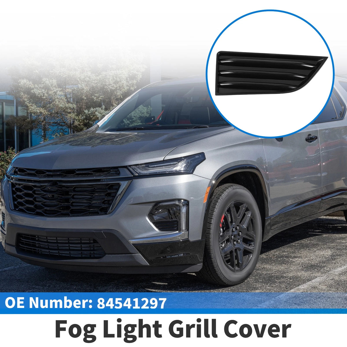 1 Pc Car Front Right Fog Light Grill for Chevrolet Traverse (2022-2023)