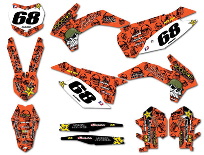 Custom Graphics Metal Style Stickers for KTM 250 SX (2013-2015)