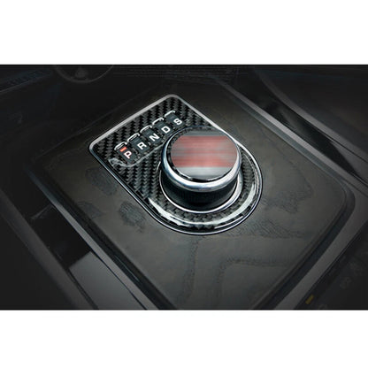 Car Carbon Fiber Gear Shift Knob Cover Trim fit For Jaguar XE XF XJ F-PACE
