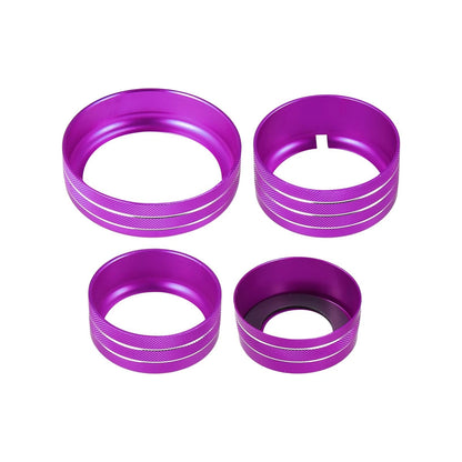 8 x Purple AC Switch Knob Covers for Chevy Silverado & GMC Sierra (2014-2018)