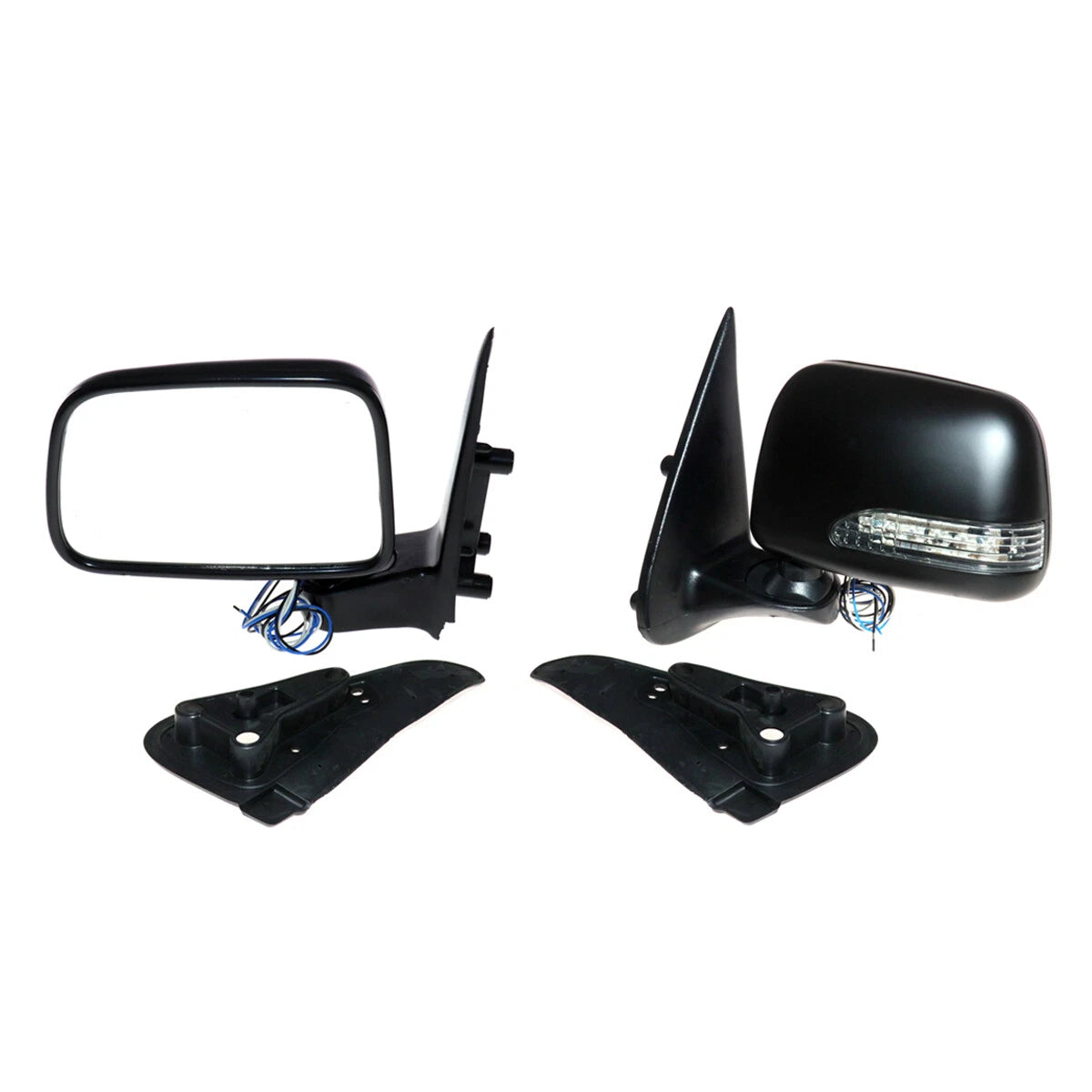 x2 Black LED Door Wing Mirrors for Toyota Hilux2005-2015