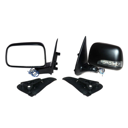 x2 Black LED Door Wing Mirrors for Toyota Hilux2005-2015