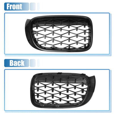 Front Hood Bumper Grille for BMW X3 F25 (2014-2017) - 1 Pair Diamond Star
