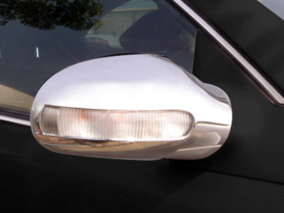 Chrome Door Mirror Covers for Mercedes Benz W168 R170 W208 CLK SLK (1997-2006)