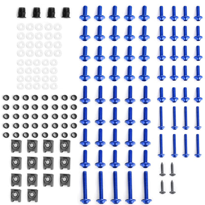 177 Pcs M5/M6 Fairing Screws Blue Bolts Trim for F3