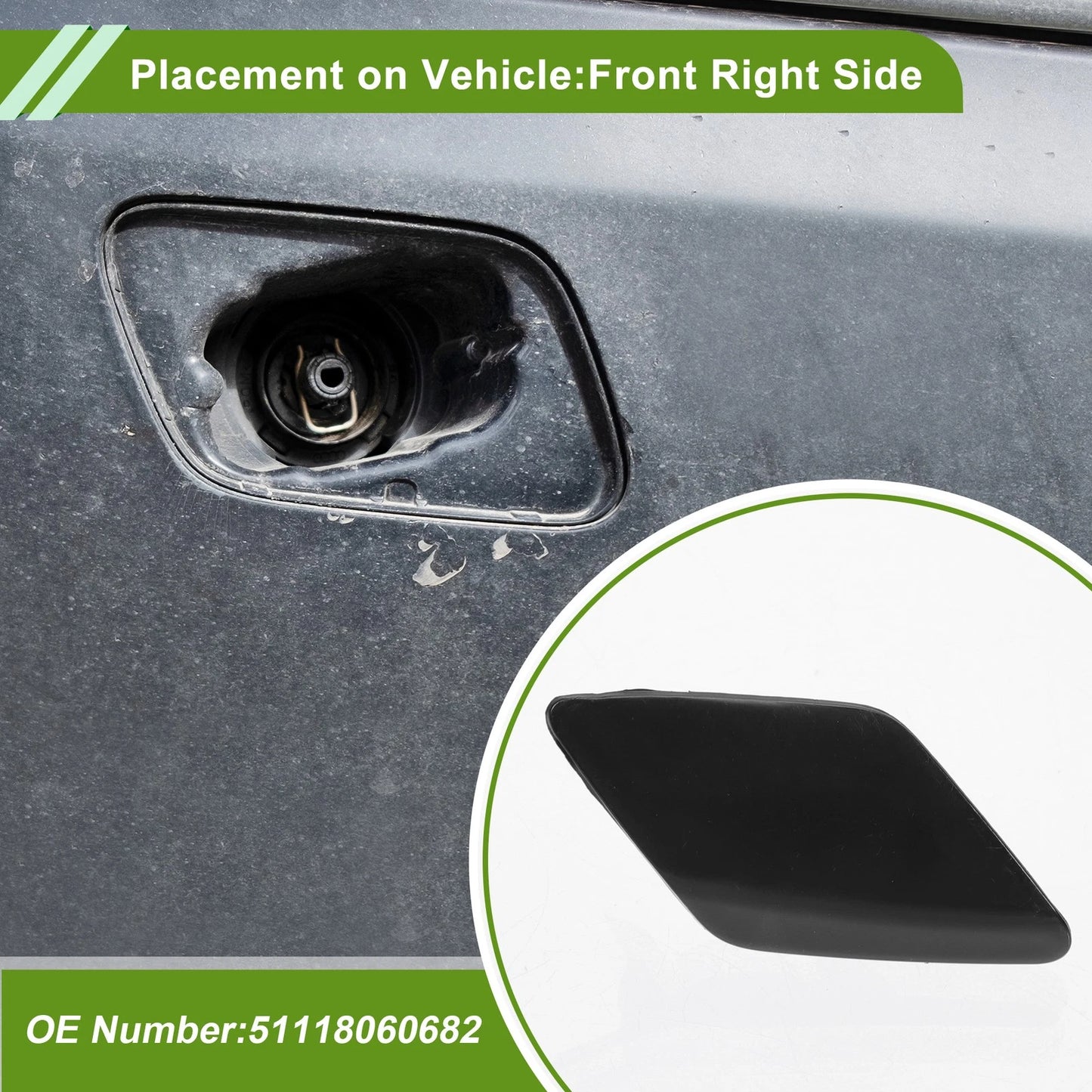 Washer Nozzle Cover for BMW 428i (2014-2016) Unpainted