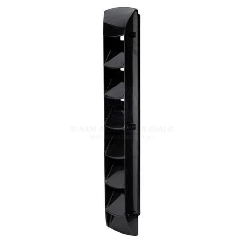 Large 6 Louvre Vent 87mm x 460mm Black ABS for Boat/Caravan/Camper