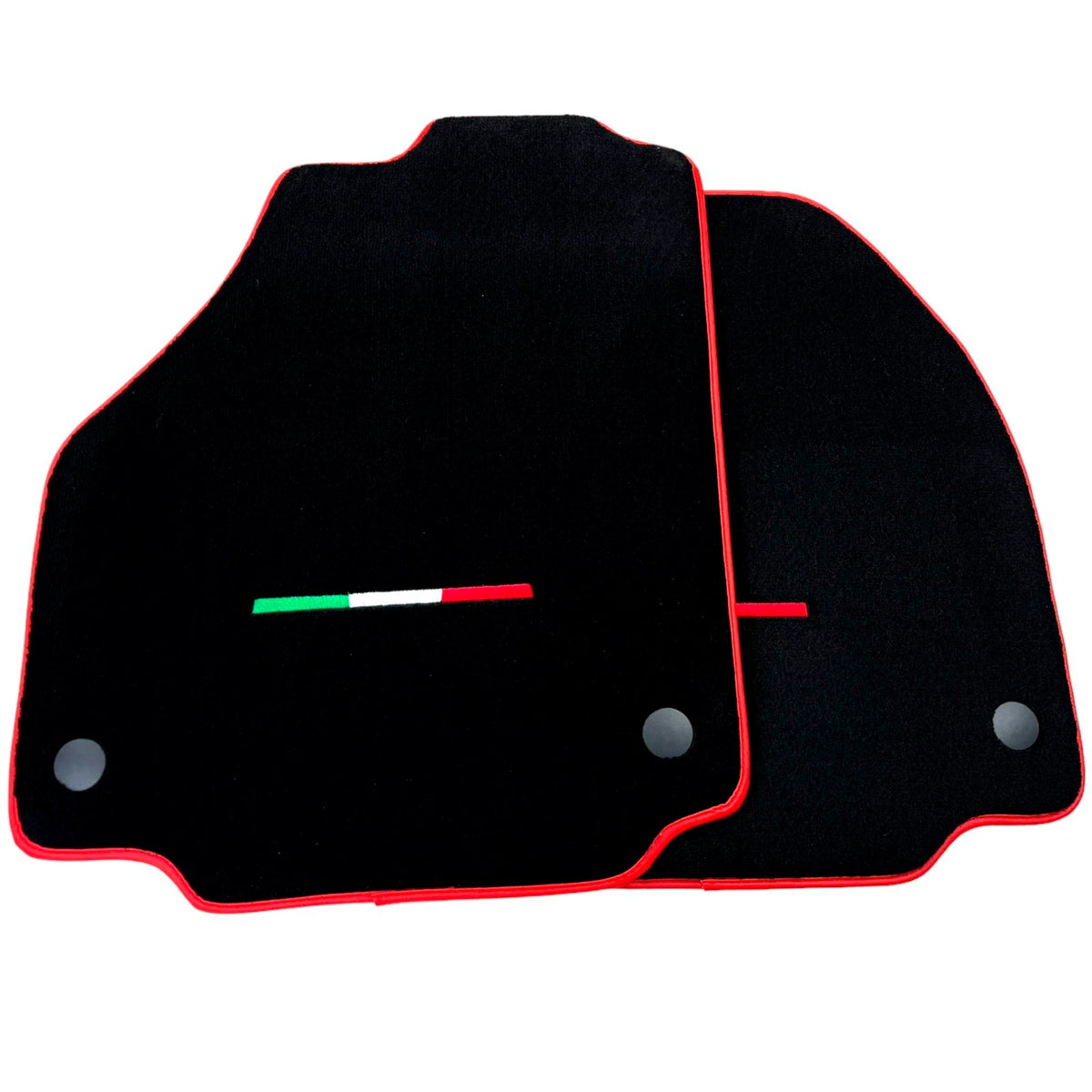 Floor Mats for Ferrari 458 Italia Black Tailored Carpets Set with Red Trim